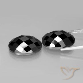 Spinel Gemstones in 16 x 12 mm (calibrated) Size for Sale, Spinel Stones in Black Color