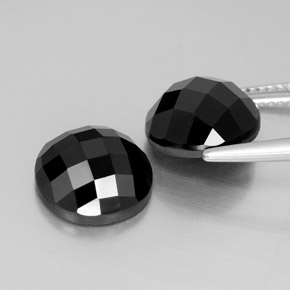 Spinel Gemstones in 10 mm (calibrated) Size for Sale, Spinel Stones in Black Color