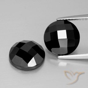 8.4 ct Black Spinel, 10.1 mm Round Rose Cut From Thailand, Photo A