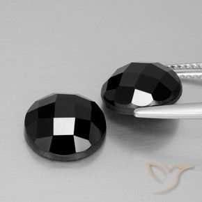 Spinel Gemstones in 10 mm (calibrated) Size for Sale, Spinel Stones in Black Color