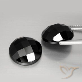 Spinel Gemstones in 12 mm (calibrated) Size for Sale, Spinel Stones in Black Color