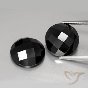 13.84 ct Black Spinel, 11.9 mm Round Rose Cut From Thailand, Photo A