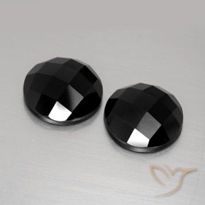 13.84 ctw Black Spinel Stones, Natural Spinel in Round Rose-Cut Shape for Sale