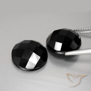 Spinel Gemstones in 12 mm (calibrated) Size for Sale, Spinel Stones in Black Color