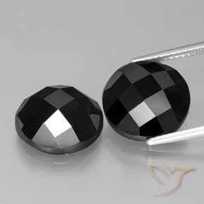 13.73ctw Natural Black Spinel, Round, Opaque