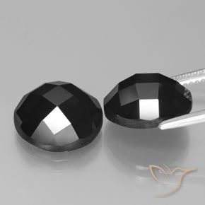 Spinel Gemstones in 12 mm (calibrated) Size for Sale, Spinel Stones in Black Color