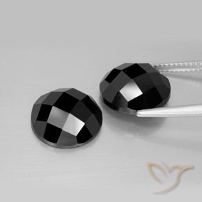 Spinel Gemstones in 12 mm (calibrated) Size for Sale, Spinel Stones in Black Color