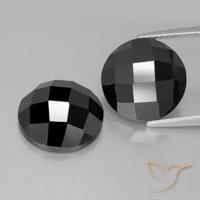 14.69ctw Natural Black Spinel, Round, Opaque