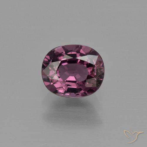 1.04ct Natural Púrpura medio espinela, Ovalada, VS, Photo A