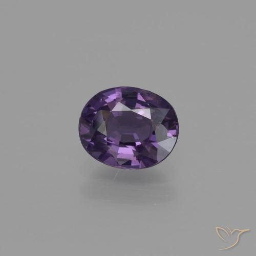 1 ct Violet Spinel, 6.9 x 5.7 mm Oval Cut From Tanzania, Photo A