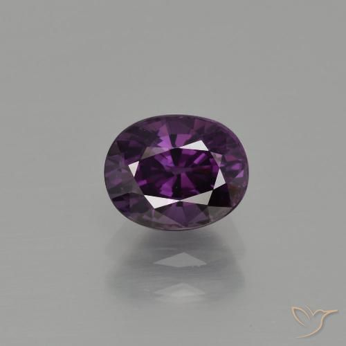 1,23 ct lila Spinell, 6,7 x 5,4 mm Ovalschliff aus Tansania, Photo A