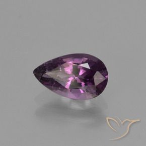 0.87 ct Purple Spinel Stone, Natural Spinel in Pear Facet Shape for Sale
