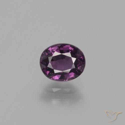 Spinello viola da 0,89 ct, taglio ovale da 5,9 x 5 mm dalla Tanzania, Photo A