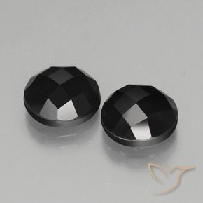 9.78 ctw Black Spinel Stones, Natural Spinel in Round Rose-Cut Shape for Sale