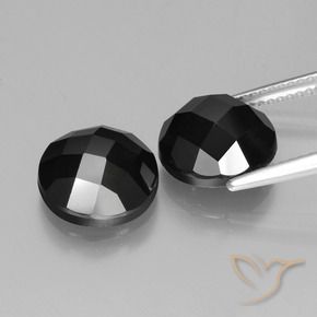 Spinel Gemstones in 10 mm (calibrated) Size for Sale, Spinel Stones in Black Color