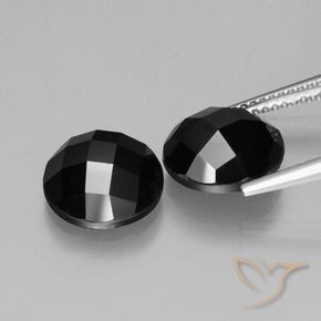 Spinel Gemstones in 10 mm (calibrated) Size for Sale, Spinel Stones in Black Color