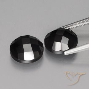 Spinel Gemstones in 10 mm (calibrated) Size for Sale, Spinel Stones in Black Color