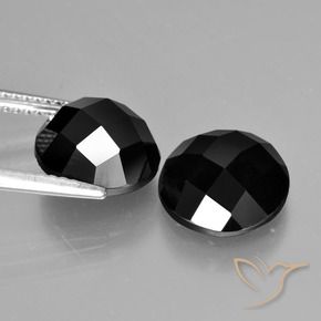Spinel Gemstones in 10 mm (calibrated) Size for Sale, Spinel Stones in Black Color