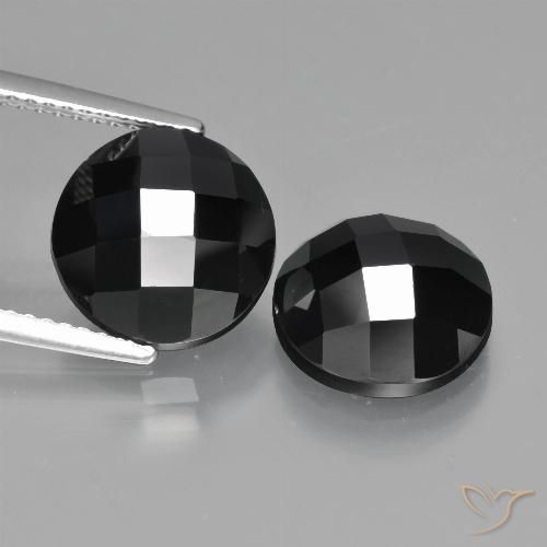 9.18 ct Black Spinel, 10.2 mm Round Rose Cut From Thailand, Photo A