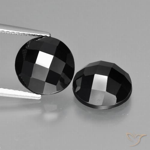 8.68 ct Black Spinel, 10.2 mm Round Rose Cut From Thailand, Photo A