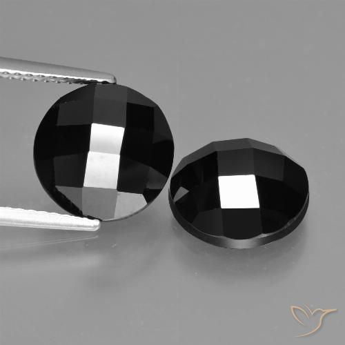 9.3 ct Black Spinel, 10.3 mm Round Rose Cut From Thailand, Photo A