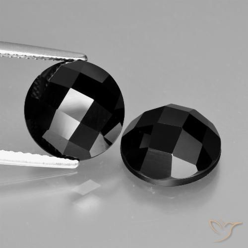 8.86 ct Black Spinel, 10.1 mm Round Rose Cut From Thailand, Photo A