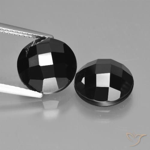 8.31 ct Black Spinel, 10.2 mm Round Rose Cut From Thailand, Photo A