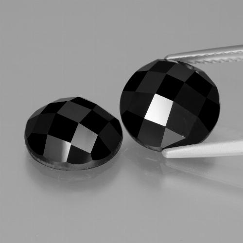 Black Spinel Gem - 3.7ct Round Rose-Cut (ID: 426554)