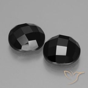 8.93 ctw Black Spinel Stones, Natural Spinel in Round Rose-Cut Shape for Sale