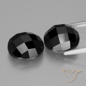 Spinel Gemstones in 10 mm (calibrated) Size for Sale, Spinel Stones in Black Color