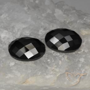23.18 ctw Black Spinel Stones, Natural Spinel in Oval Rose-Cut Shape for Sale