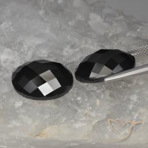 Spinel Gemstones in 16 x 12 mm (calibrated) Size for Sale, Spinel Stones in Black Color