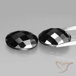 Spinel Gemstones in 16 x 12 mm (calibrated) Size for Sale, Spinel Stones in Black Color