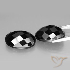 Spinel Gemstones in 16 x 12 mm (calibrated) Size for Sale, Spinel Stones in Black Color