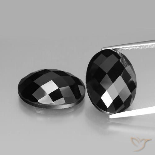 21.23ctw Natural Black Spinel, Oval, Opaque