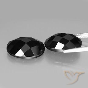 Spinel Gemstones in 16 x 12 mm (calibrated) Size for Sale, Spinel Stones in Black Color