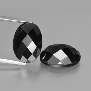 14.37 ctw Black Spinel Gemstones, Spinel Gems in Oval Rose-Cut Shape for Sale.