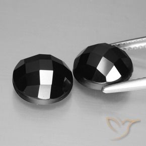 Spinel Gemstones in 9 mm (calibrated) Size for Sale, Spinel Stones in Black Color
