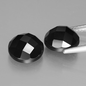 Spinel Gemstones in 9 mm (calibrated) Size for Sale, Spinel Stones in Black Color