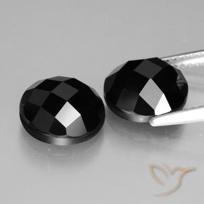 Spinel Gemstones in 9 mm (calibrated) Size for Sale, Spinel Stones in Black Color
