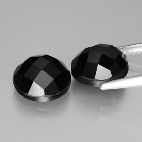Spinel Gemstones in 9.5 mm (calibrated) Size for Sale, Spinel Stones in Black Color