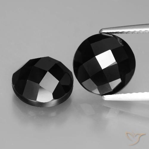 7.77 ct Black Spinel, 9.3 mm Round Rose Cut From Thailand, Photo A