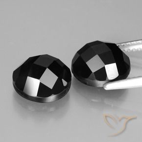 Spinel Gemstones in 9.5 mm (calibrated) Size for Sale, Spinel Stones in Black Color
