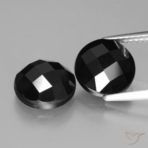 6.91ctw Natural Black Spinel, Round, Opaque