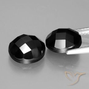Spinel Gemstones in 9 mm (calibrated) Size for Sale, Spinel Stones in Black Color