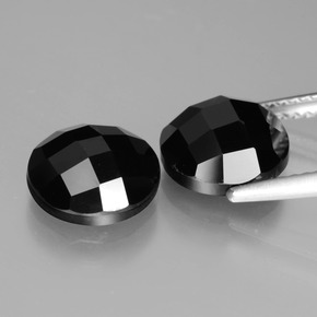 Spinel Gemstones in 9 mm (calibrated) Size for Sale, Spinel Stones in Black Color
