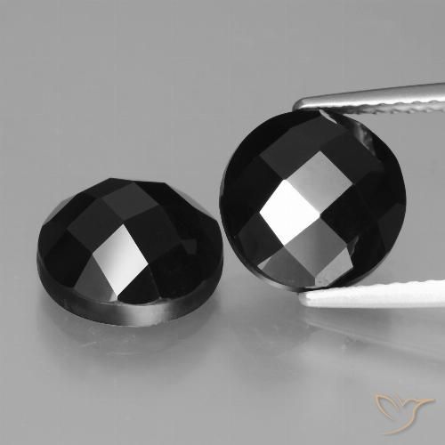 7.44ctw Natural Black Spinel, Round, Opaque