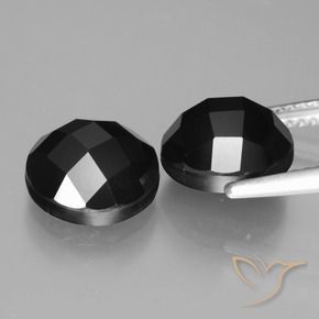 Spinel Gemstones in 9 mm (calibrated) Size for Sale, Spinel Stones in Black Color