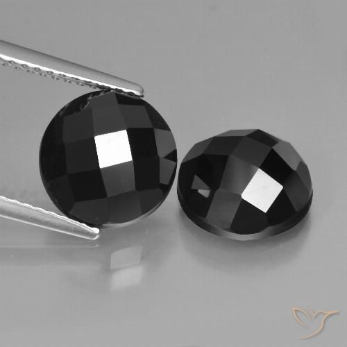 6.72ctw Natural Black Spinel, Round, Opaque