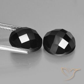 Spinel Gemstones in 9 mm (calibrated) Size for Sale, Spinel Stones in Black Color